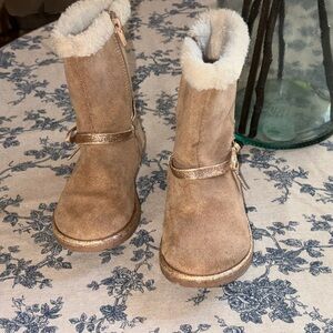Seychelles Tan Boots with Faux Fur Trim